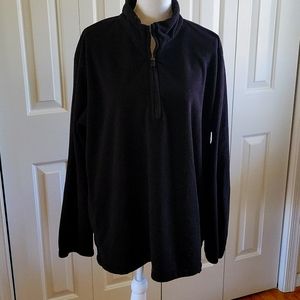 Mens Greg Norman black rib 1/4 zip